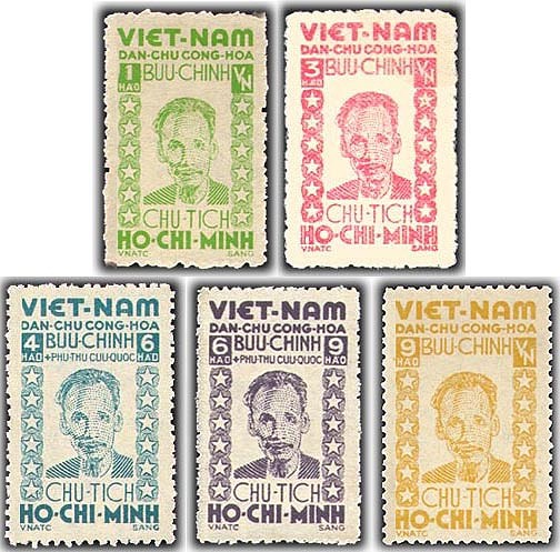 组图：邮票上的胡志明主席形象 hinh anh 13