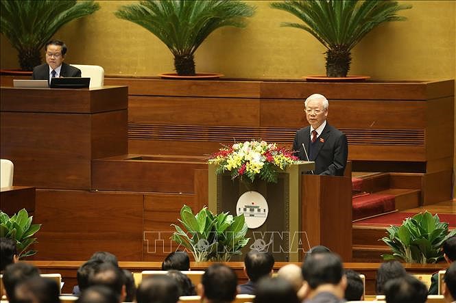 第十四届国会第十一次会议：讨论国家主席和政府的2016-2021年任期工作报告 hinh anh 1