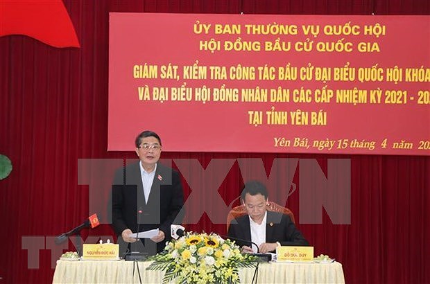 国会副主席阮德海视察安沛省的选举筹备工作 hinh anh 1