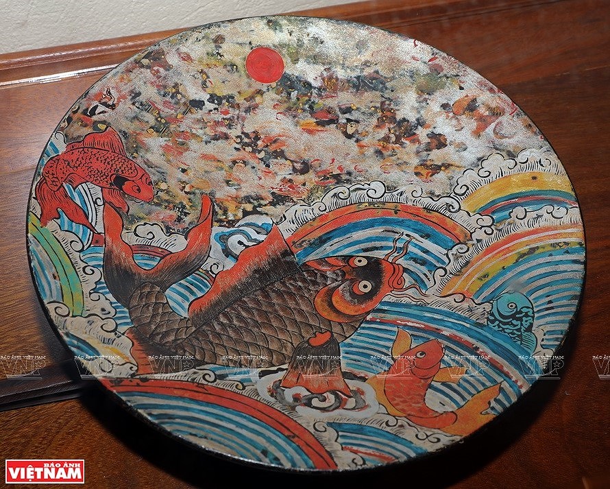 Reviving Hang Trong folk paintings from traditional materials hinh anh 11