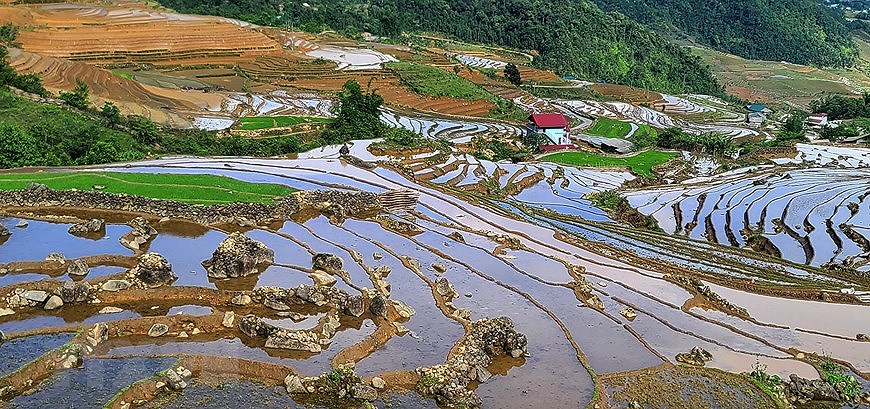 Y Ty rice terraces in pouring-water season hinh anh 4