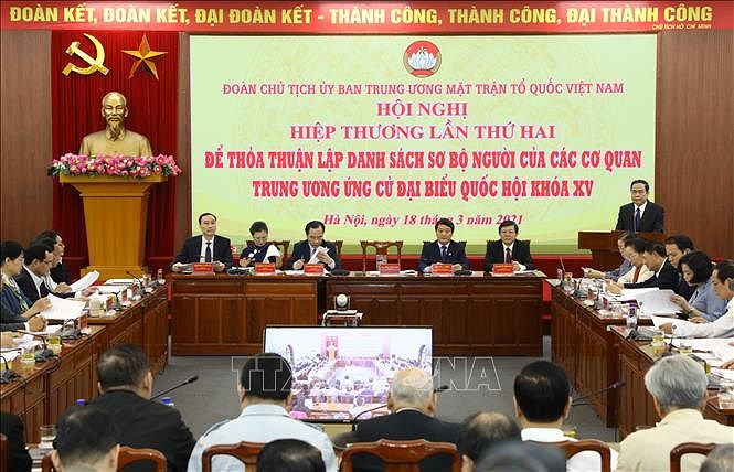 15th NA election: Presidium of VFF Central Committee holds second consultative conference hinh anh 1