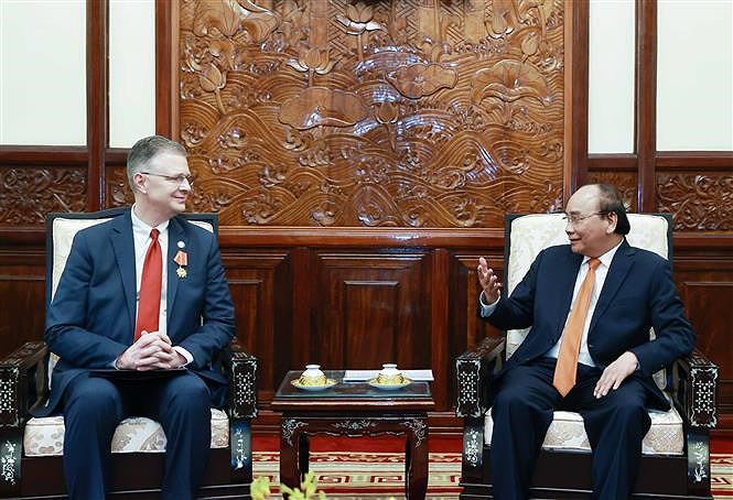 State President hosts outgoing US Ambassador hinh anh 1