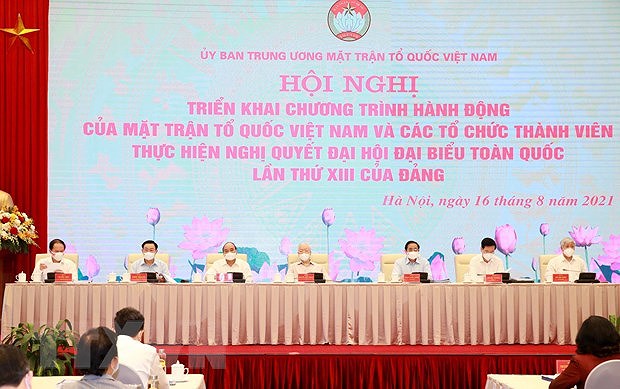 Party leader attends Vietnam Fatherland Front's national conference hinh anh 1