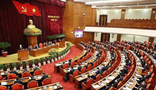 Party Central Committee discusses report on Party building, rectification hinh anh 1