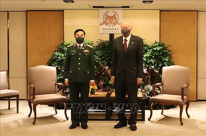 Vietnam, Singapore agree to implement defence cooperation fruitfully hinh anh 1