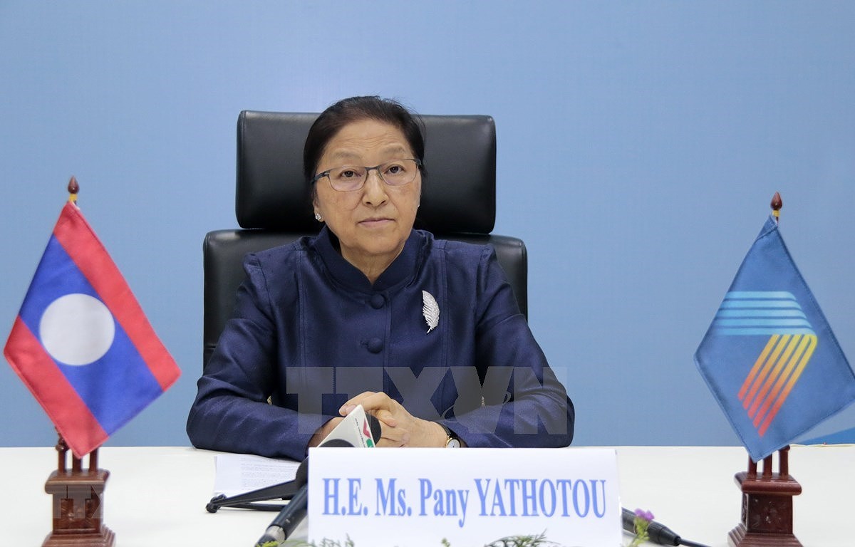 Presidenta del Parlamento laosiano valora papel de Vietnam en la AIPA 41 hinh anh 1