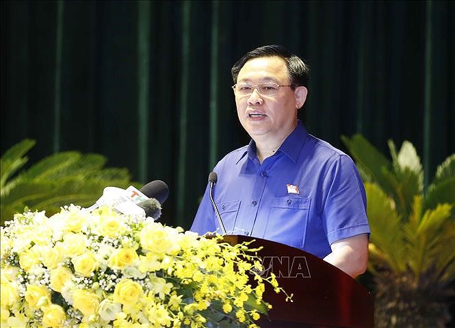 Presidente del Parlamento de Vietnam se reune con votantes de Hai Phong hinh anh 2