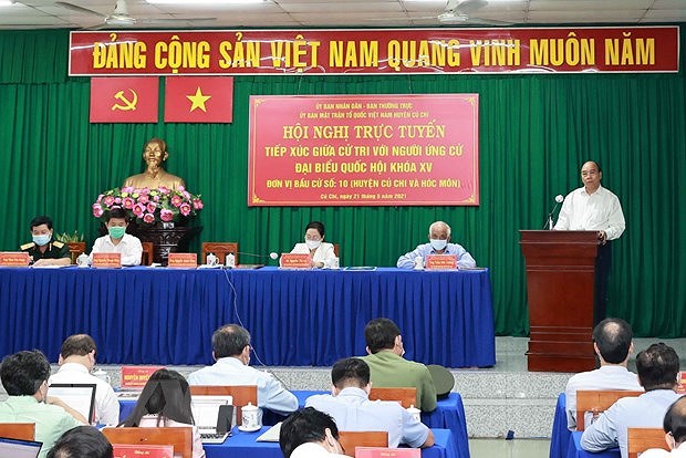 Dialoga presidente de Vietnam con electores en Ciudad Ho Chi Minh hinh anh 1