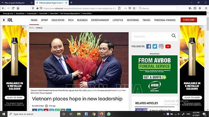 Les medias etrangers apprecient les nouveaux dirigeants du Vietnam hinh anh 1