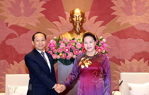 La presidente de l’AN recoit le nouvel ambassadeur du Cambodge hinh anh 1