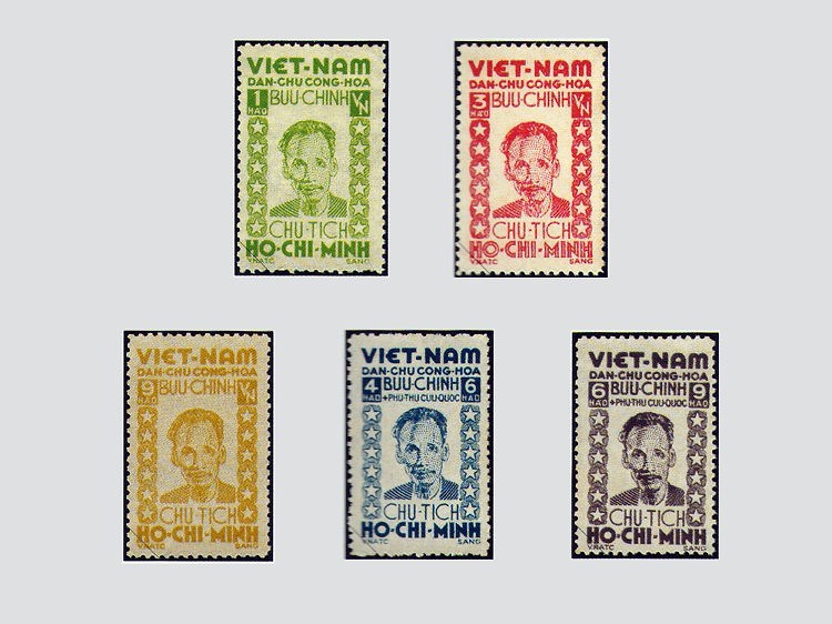 Коллекция марок о президенте Хо Ши Мине hinh anh 1