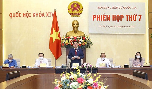 Председатель НC Выонг Динь Хюэ председательствовал на 7-м заседании Национального избирательного совета hinh anh 1